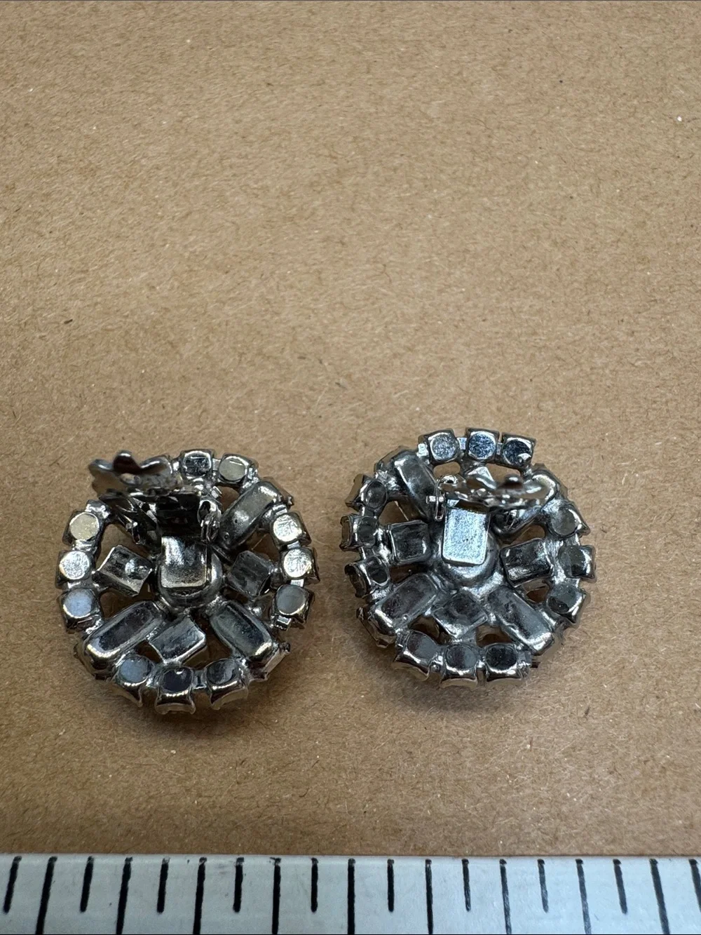 Albert Weiss Clear Crystal Cluster Brooch with Matching Clip Earrings